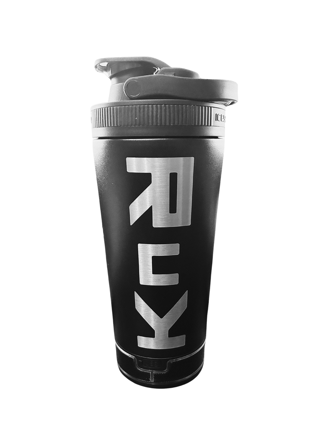 Ice Shaker Shaker Bottle Speaker Bottle (20oz) - Black