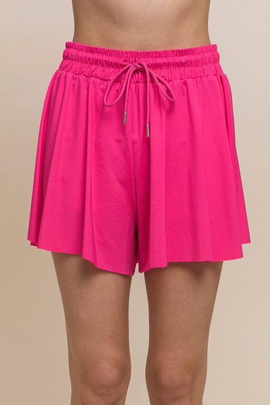 Love Tree FUCHSIA / S Activewear Two In One Drawstring Shorts
