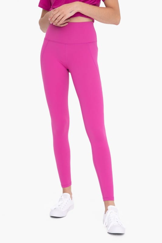 Mono B BERRY / S Tapered Band Essential Solid Highwaist Leggings