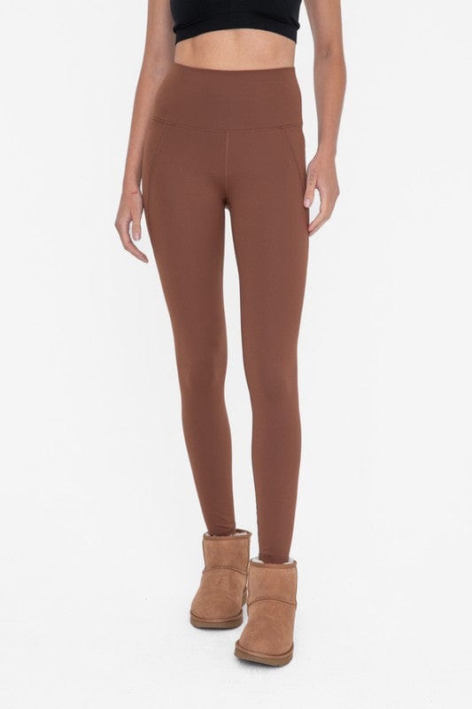Mono B COCOA DUST / S Tapered Band Essential Solid Highwaist Leggings