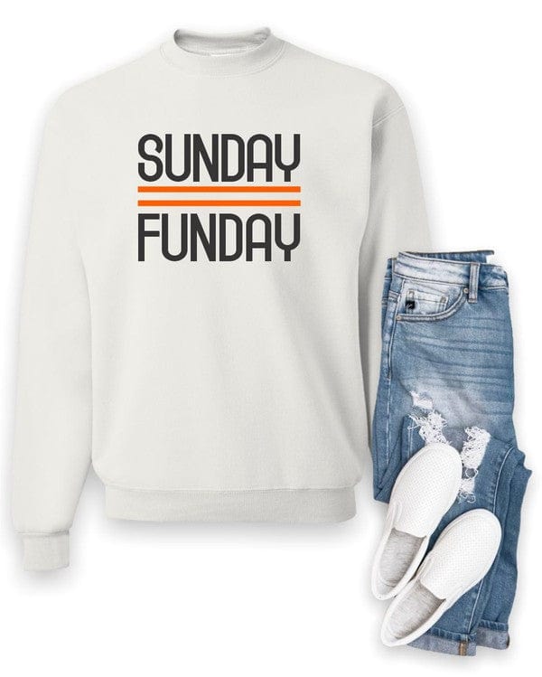 Ocean and 7th Black and Orange Sunday Funday Crewneck Sweatshirt