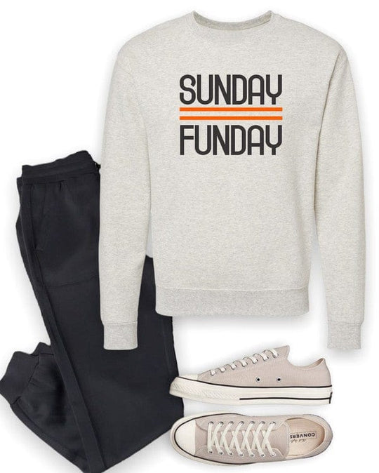 Black and Orange Sunday Funday Crewneck Sweatshirt-RuK Pack
