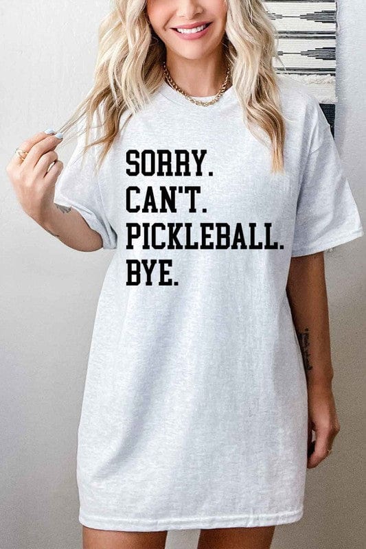 ROSEMEAD LOS ANGELES CO ASH / S/M SORRY CANT PICKLEBALL OVERSIZED GRAPHIC TEE