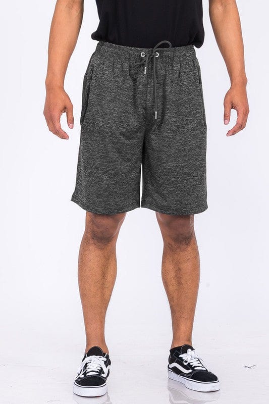 WEIV BLACK / S Weiv Marbled Active Running Shorts