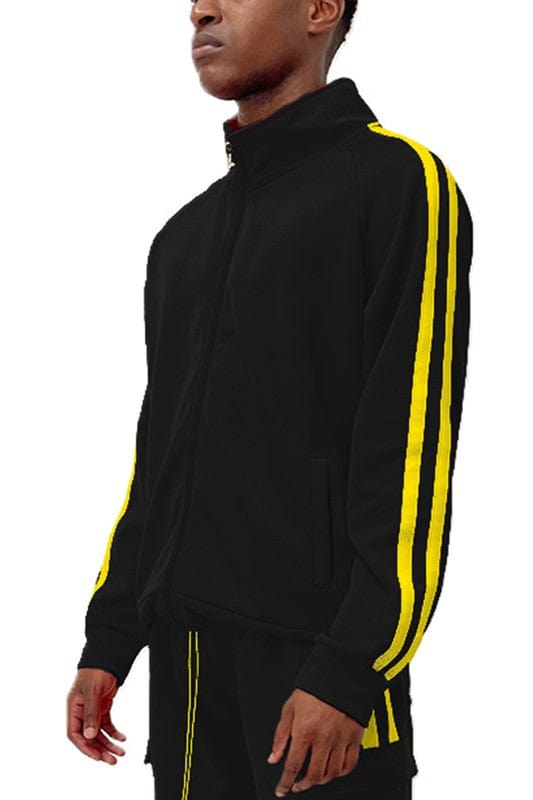 WEIV black yellow / S Two Stripe Track Jacket