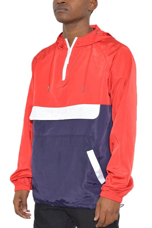 Color Block Anorak Jacket Pullover Windbreaker-RuK Pack