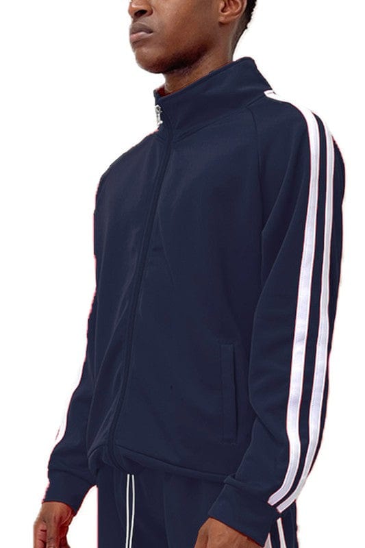 WEIV NAVY WHITE / S Two Stripe Track Jacket