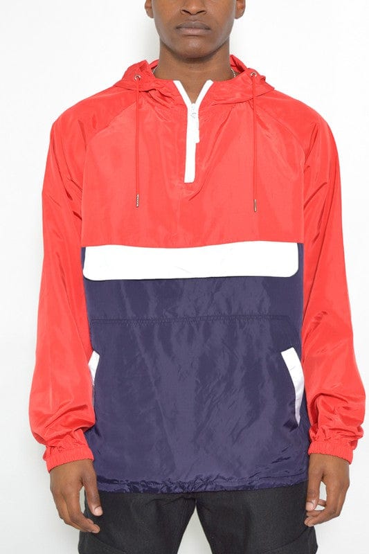 Color Block Anorak Jacket Pullover Windbreaker-RuK Pack