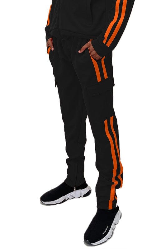 WEIV Two Stripe Cargo Pouch Track Pants