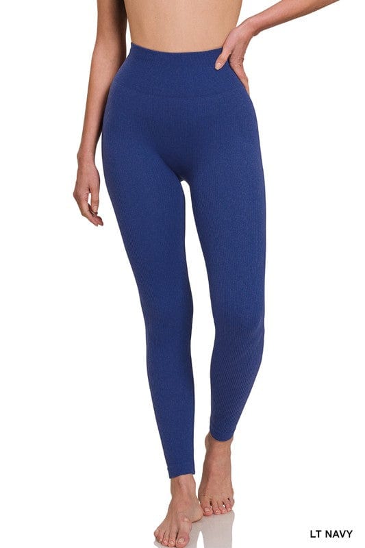 Zenana Long Leggings Yoga Pants High Waisted Cotton Stretch S-XL